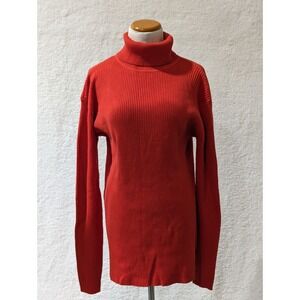 Coofqny Thick Knit Peach‎ Turtle Neck 100% Acrylic Women's Sweater XL